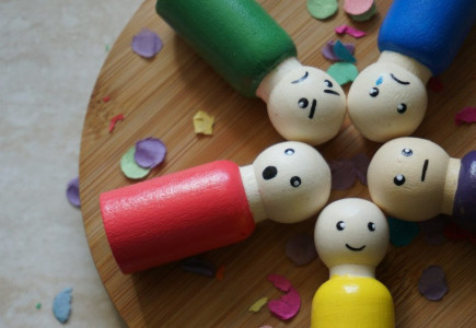 a group of toys on a table