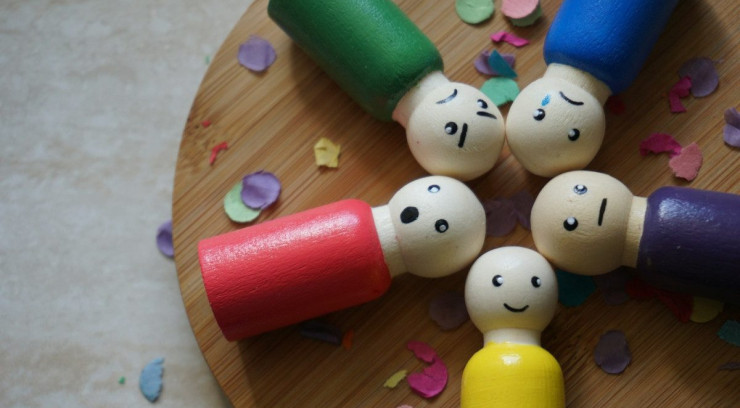 a group of toys on a table