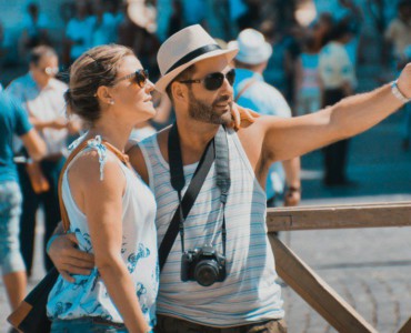 couple taking selfie
