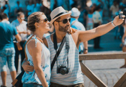 couple taking selfie