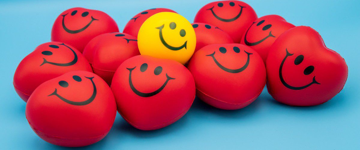 red and yellow smiley face