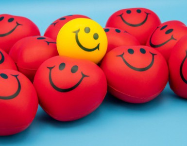 red and yellow smiley face