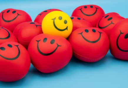 red and yellow smiley face